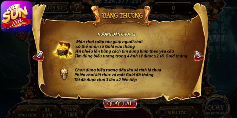Kích hoạt trò chơi Bonus tại pirate king Sunwin 