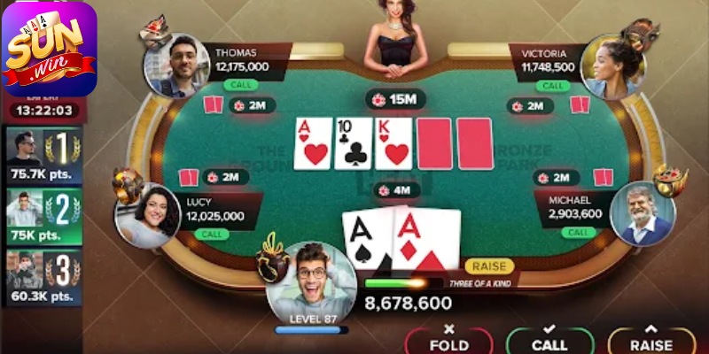 Cụ thể 4 vòng cược trong game Poker